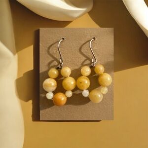 Yellow Aventurine Beaded Earrings